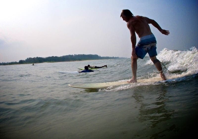 Jonty Rhodes surfing in mulki