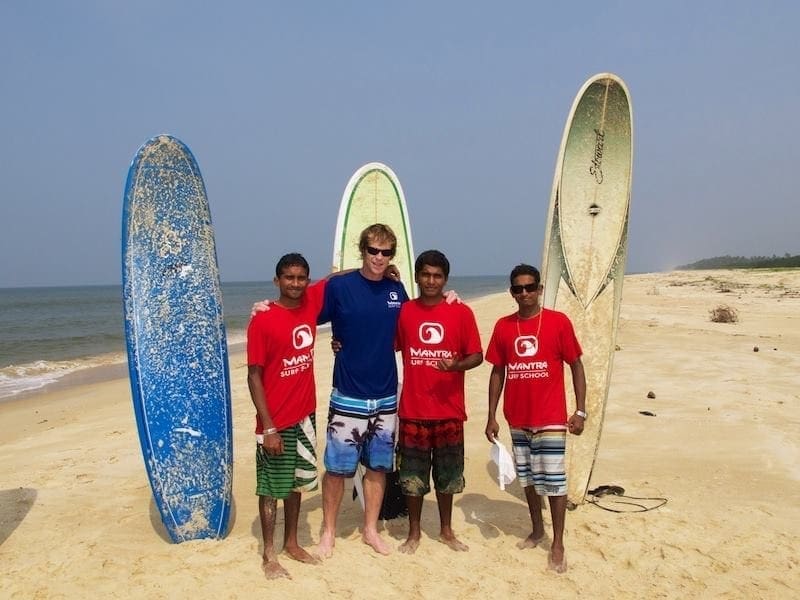 Jonty Rhodes with the mantra surf club
